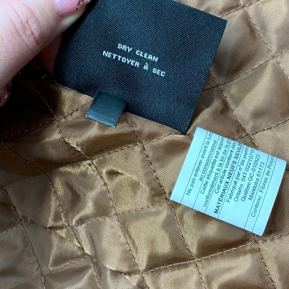 Cole Haan Signature Brown Faux Leather Jacket - Picture 6 of 6